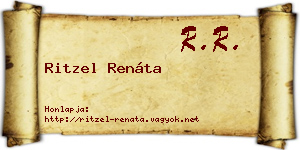 Ritzel Renáta névjegykártya