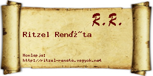 Ritzel Renáta névjegykártya